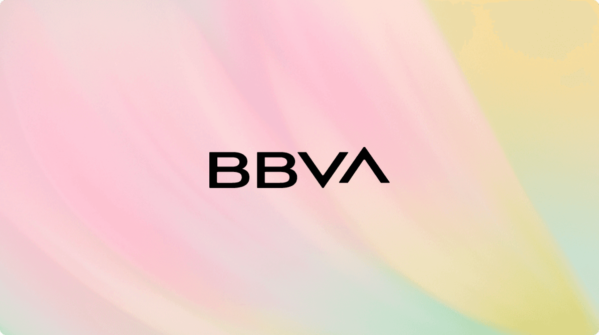 Klarna logo over a pastel abstract background.